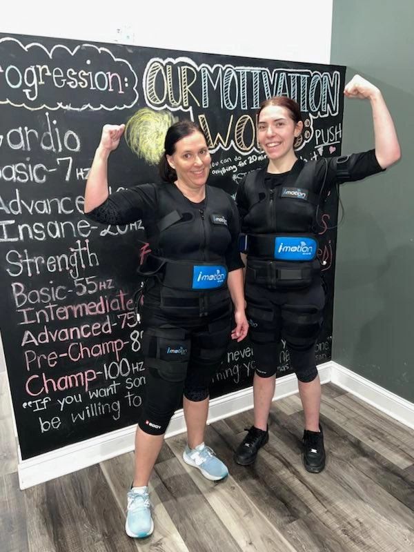 Fitness community members working out together